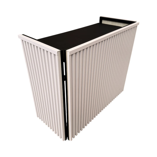 Cabina Dj Booth Mesa Dj Controladora Lambrín Blanco Polar Plegable