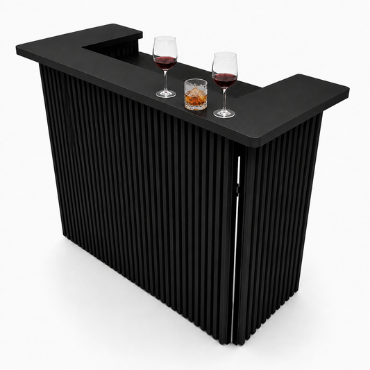 Barra de Bebidas Tipo Lambrín Negro