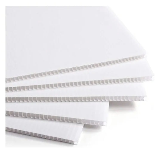 Coroplast Blanco 4 Láminas Plástico Corrugado
122x61 4m Dari