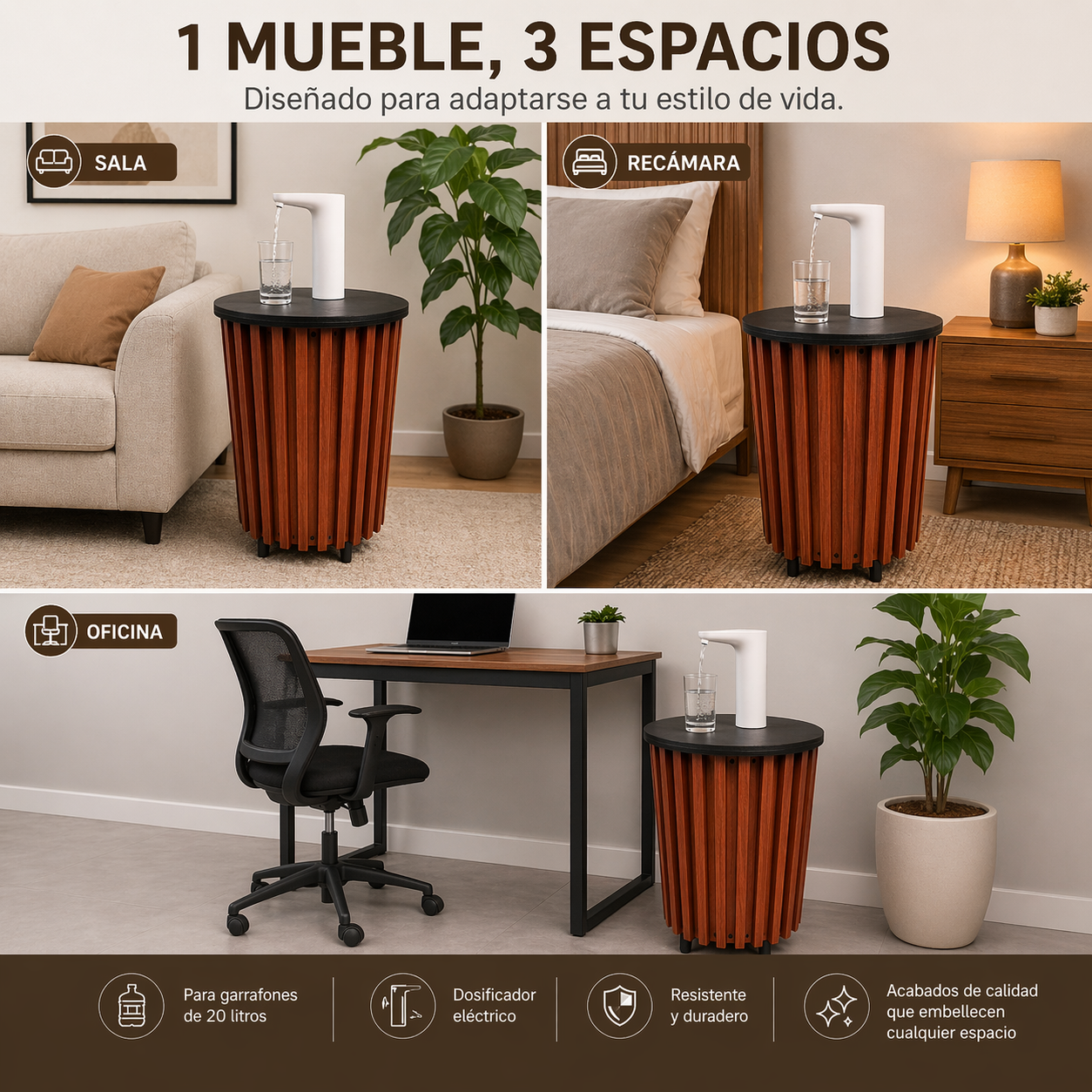 Dispensador De Agua Porta Garrafón Dosificador Eléctrico