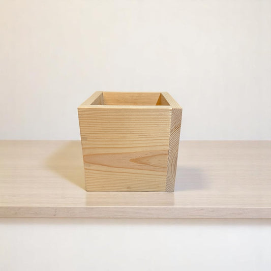Maceta Macetero de Madera en Cubo