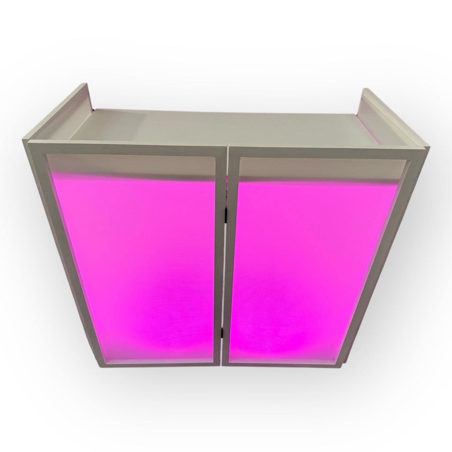 Cabina Dj Booth Mesa Dj Controladora Con Luz Rgbw Blanca Plegable