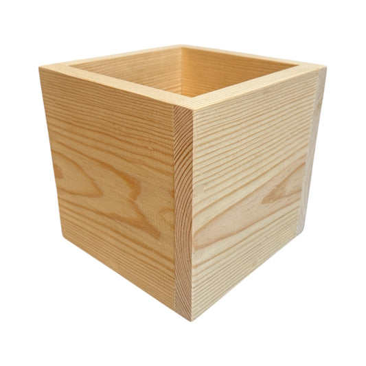 Maceta Macetero de Madera en Cubo
