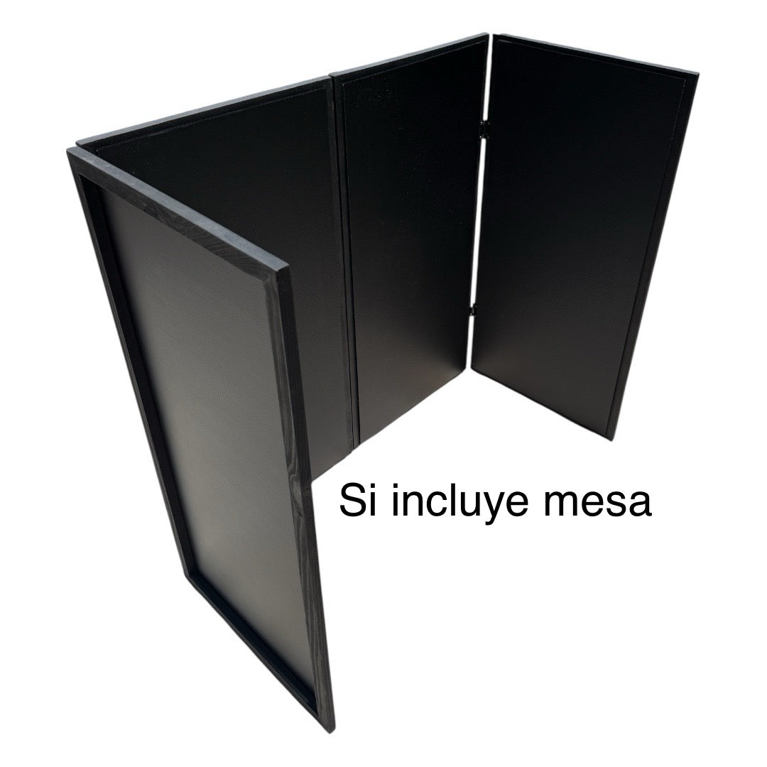 Cabina Dj Booth Mesa Dj Controladora Negra plegable
