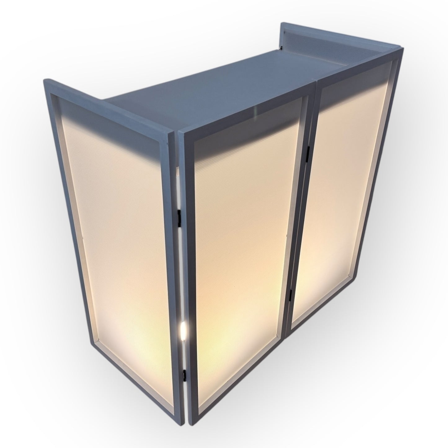 Cabina Dj Booth Mesa Dj Controladora Con Luz Rgbw Blanca Plegable
