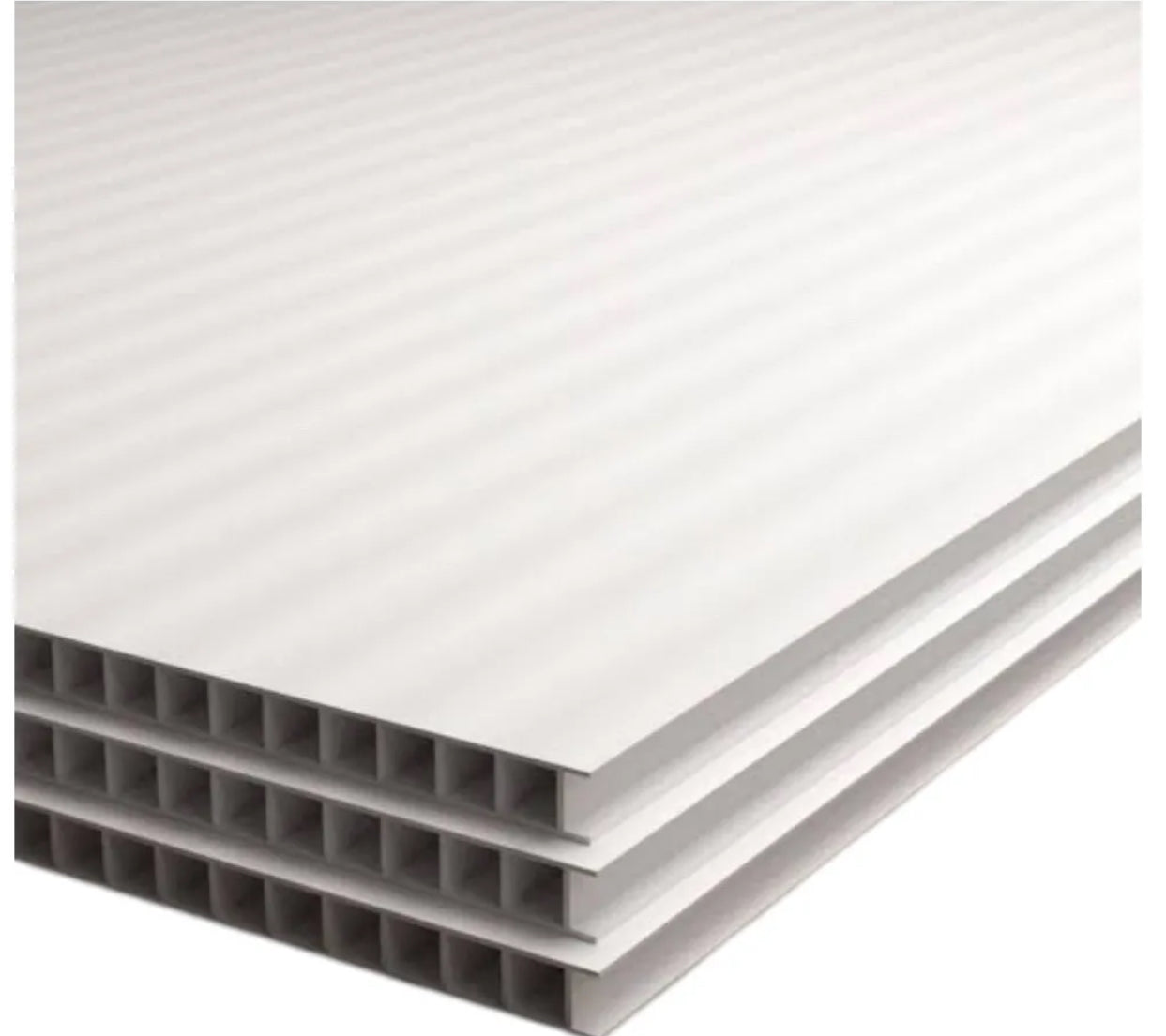 Coroplast Blanco 4 Láminas Plástico Corrugado
122x61 4m Dari