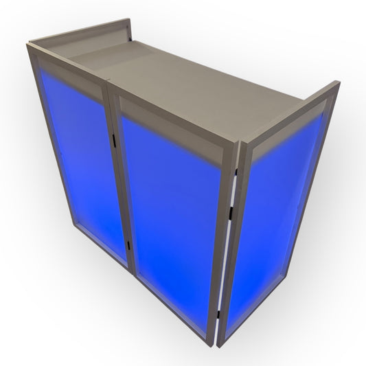 Cabina Dj Booth Mesa Dj Controladora Con Luz Rgbw Blanca Plegable