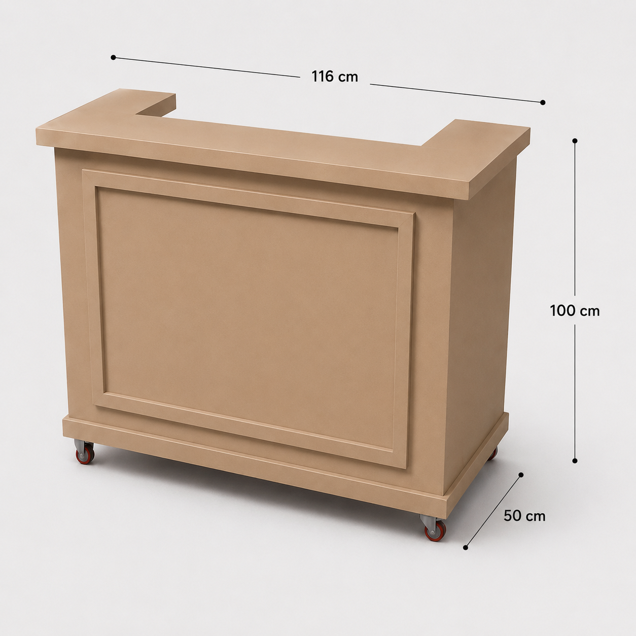 Barra de bebidas desarmable MDF natural