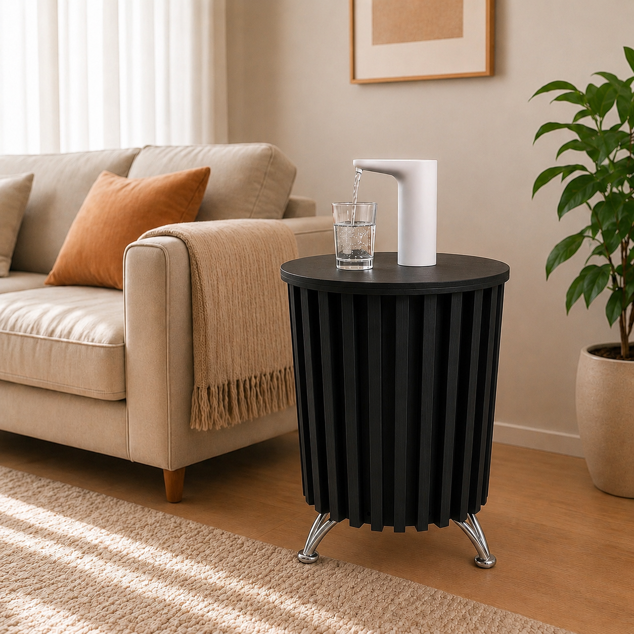 Dispensador De Agua Porta Garrafón Dosificador Eléctrico Negro