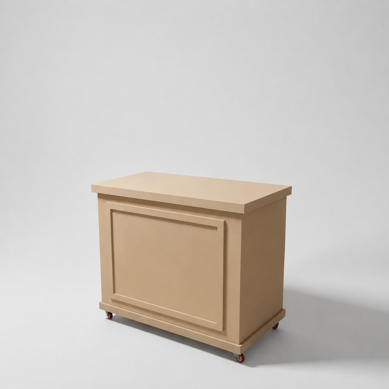 Carrito de snacks desarmable tapa lisa MDF natural