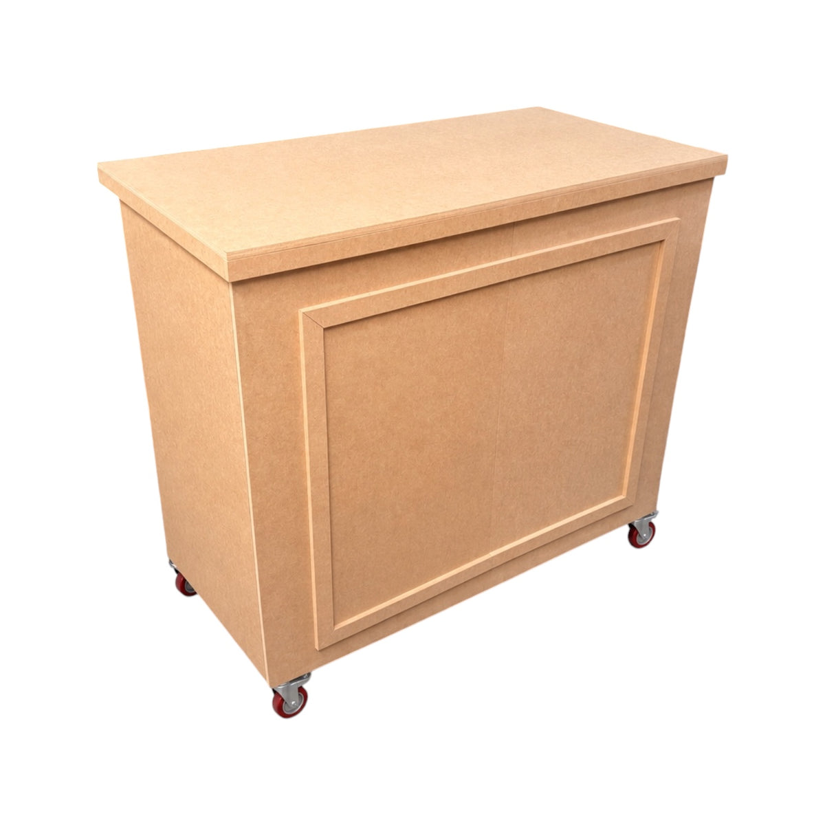 Carrito de snacks desarmable tapa lisa MDF natural