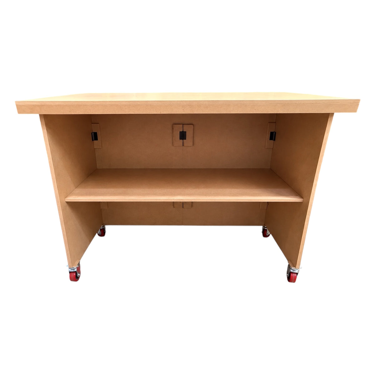 Carrito de snacks desarmable tapa lisa MDF natural