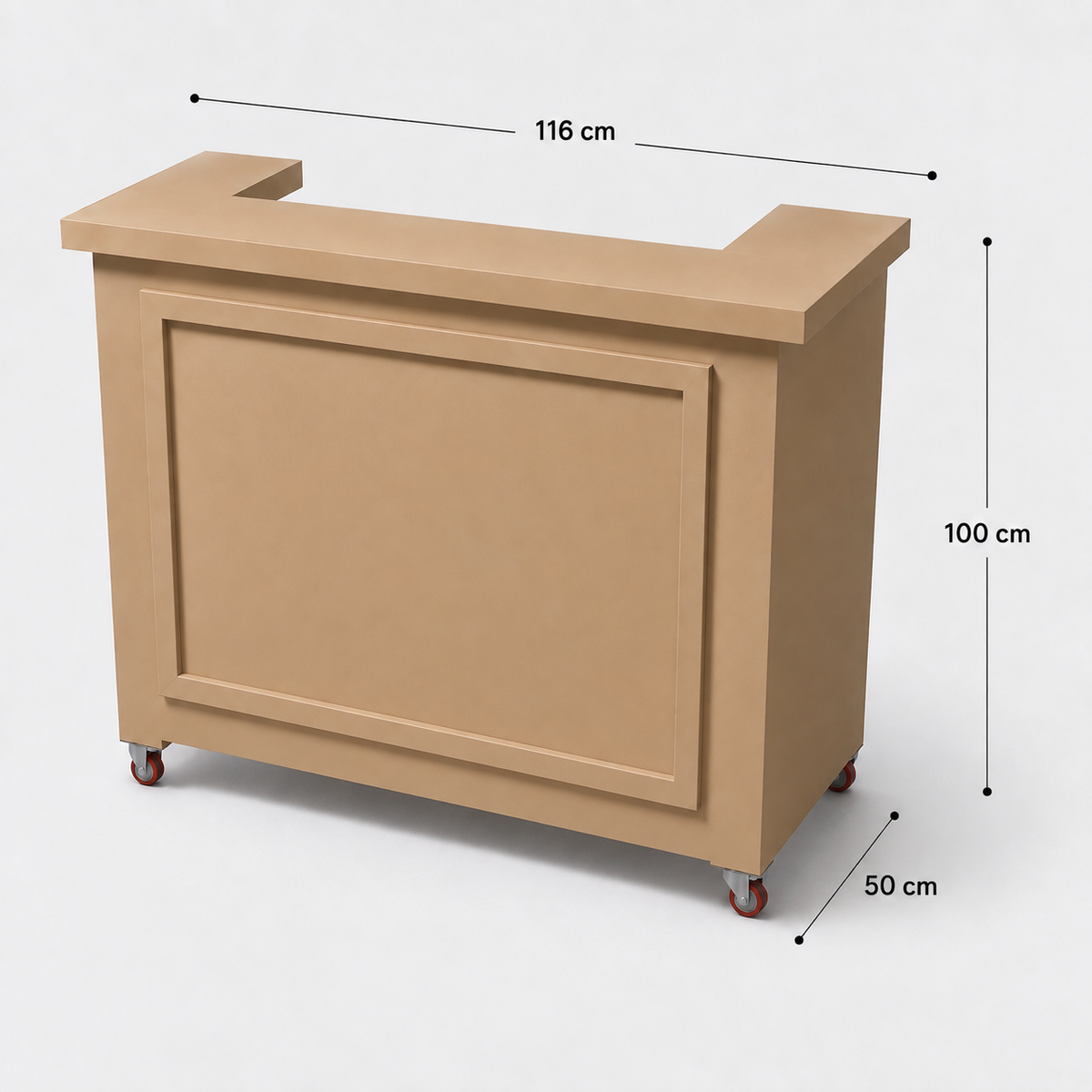 Barra de bebidas desarmable MDF natural