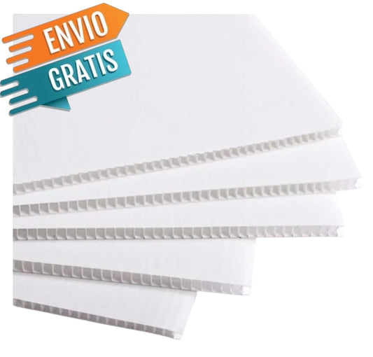 Coroplast Blanco 4 Láminas Plástico Corrugado
122x61 4m Dari