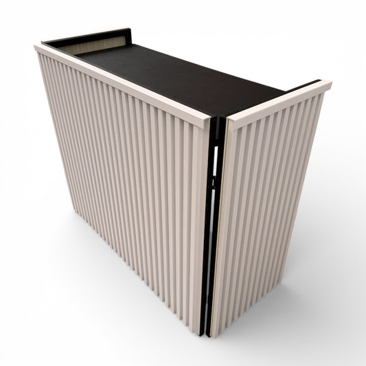 Cabina Dj Booth Mesa Dj Controladora Lambrín Blanco Polar Plegable